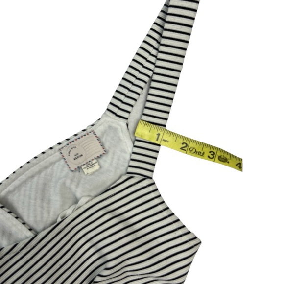 Anthropology White Black Strip Postage Stamp 9-H15 STCL A-Line Scoop Dress Sz:M - Picture 5 of 12